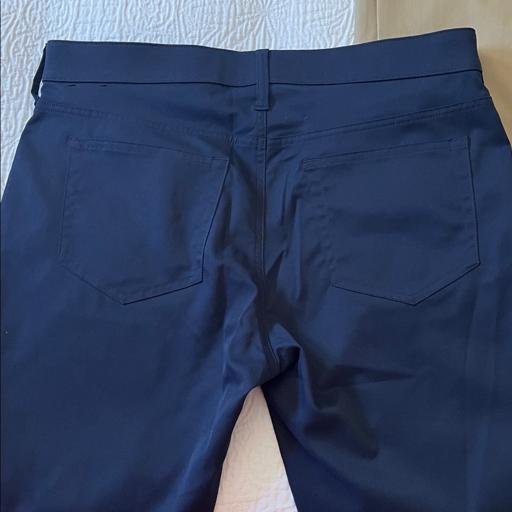 NWOT J. Crew 5-pocket Flex Slim Tech Pants in navy blue & khaki tan, size 33x34 - Picture 6 of 10
